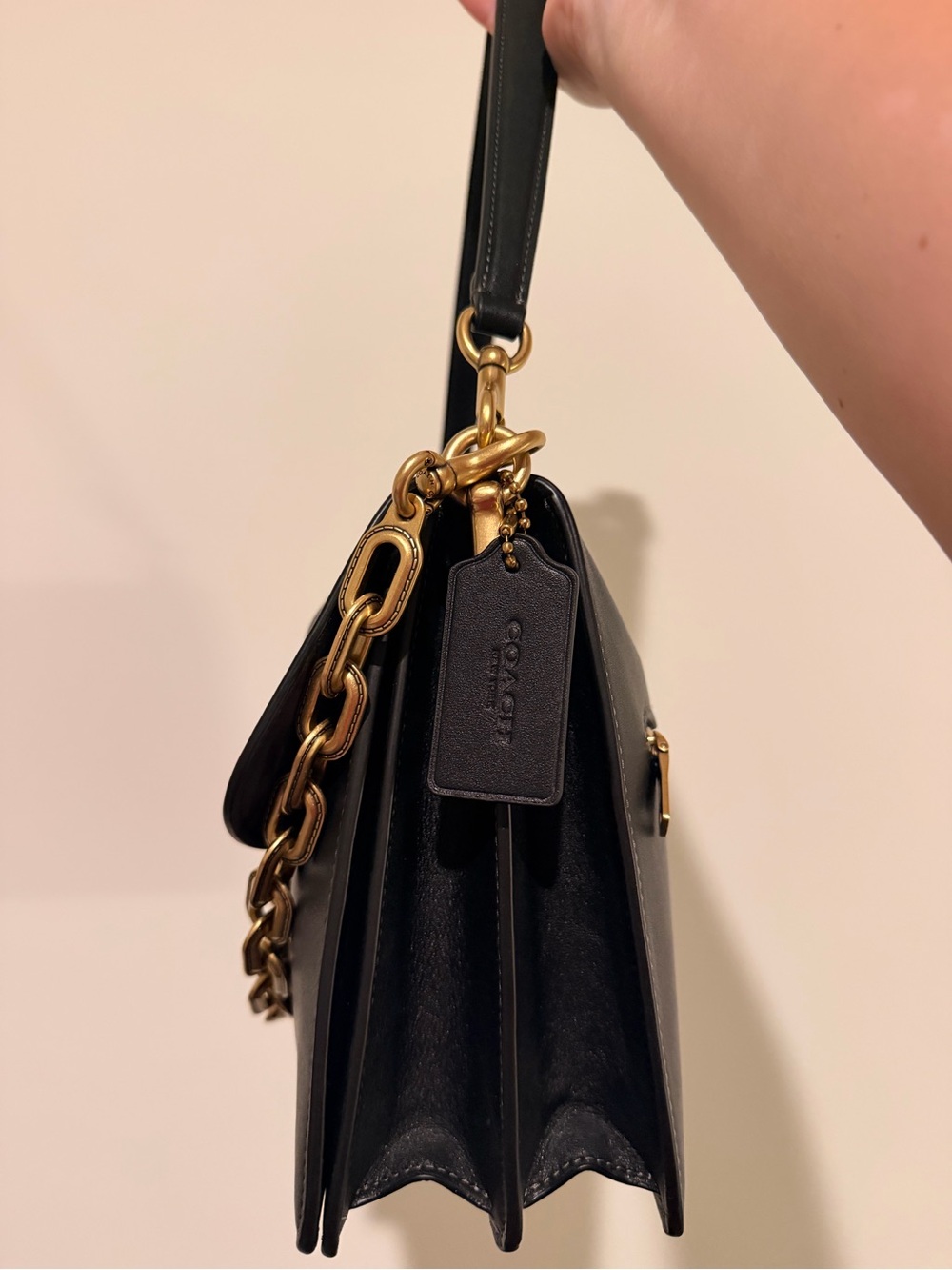 Coach Chain Tabby Shoulder Bag 30 in black - Picture 2 of 13